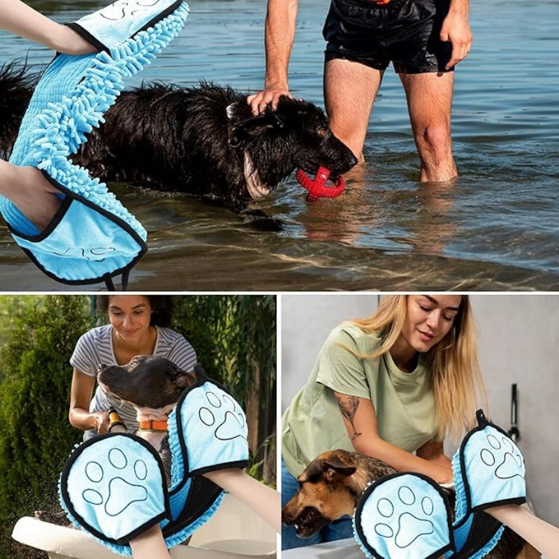 Quick Absorbent Pet Bath Towel Soft Comfortable Drying Cloth
