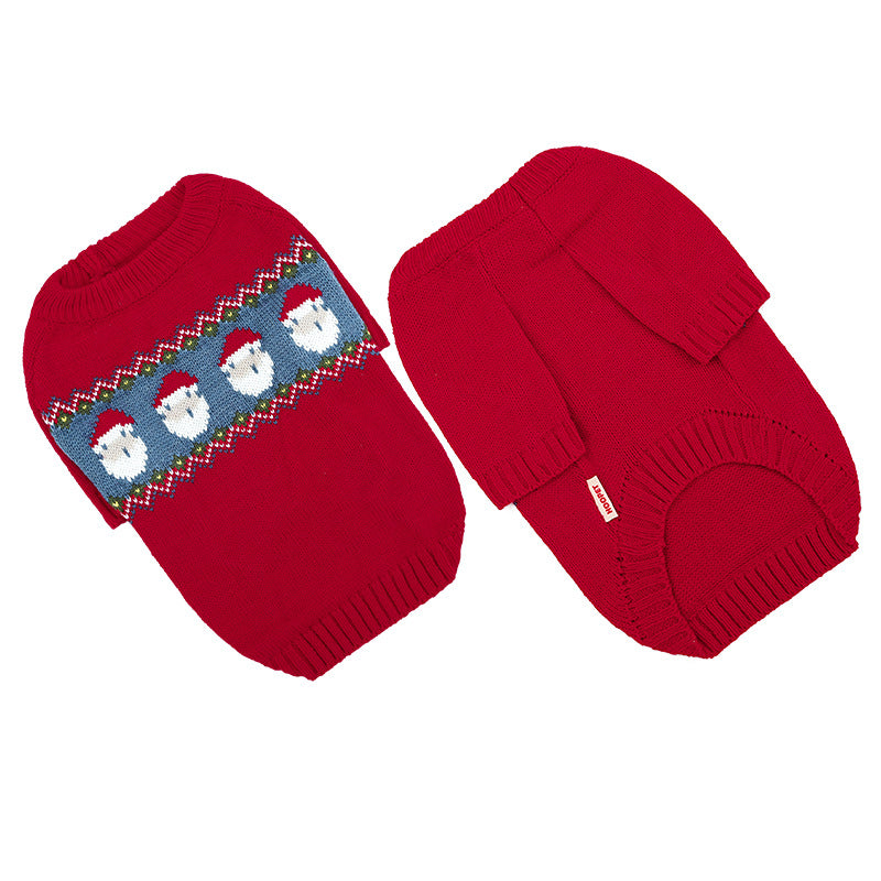 Christmas Pet Sweater Warm Festive Clothing Design