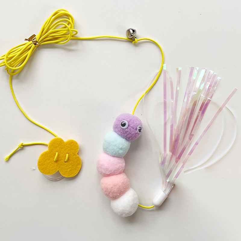 Interactive Telescopic Hanging Pet Toy With Rope And Mouse