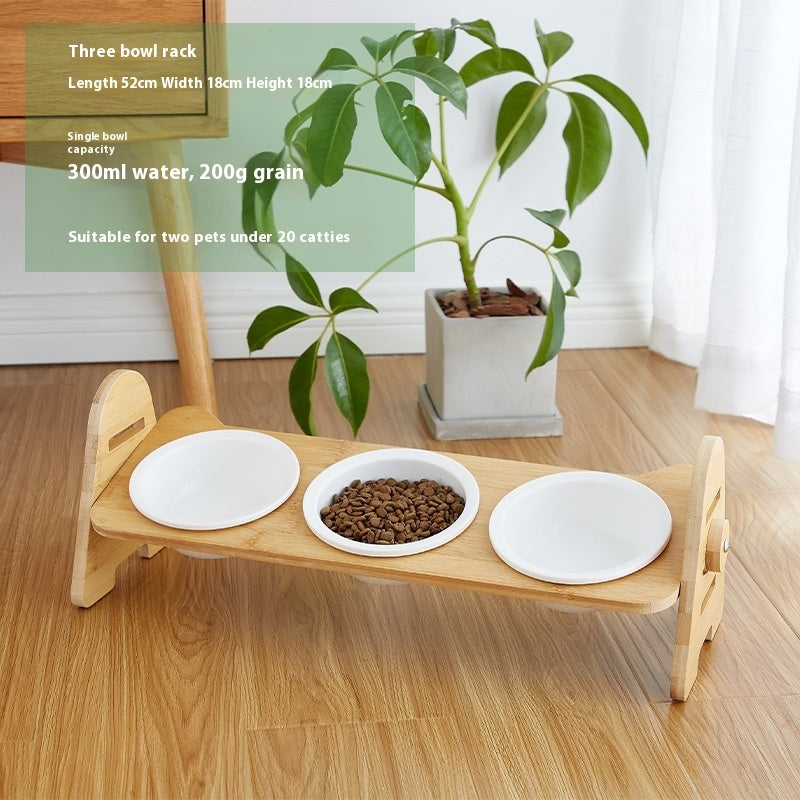 Oblique Mouth Pet Drinking Bowl Cervical Spine Support