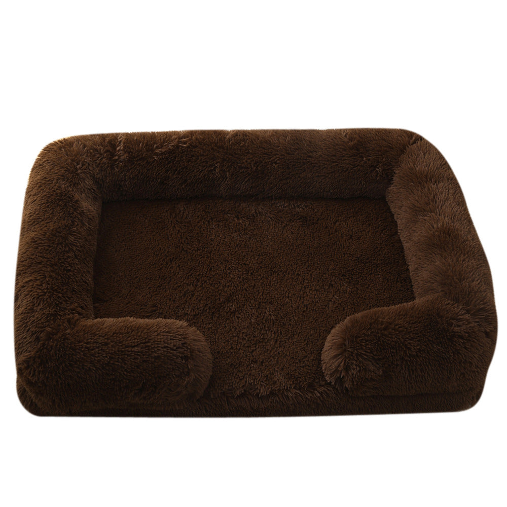 Plush Round Winter Pet Bed Soft Comfortable