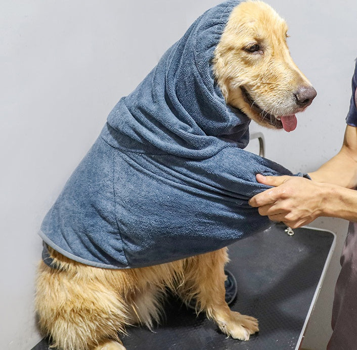 Cotton Pet Bathrobe Highly Absorbent Soft Towel