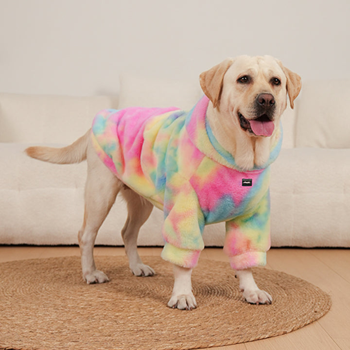 Tie Dyed Rainbow Pattern Pet Sweater Soft Warm Design